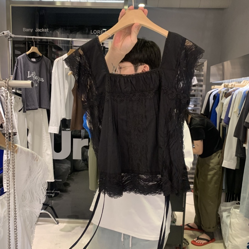BANY ANCO韓國直郵女士新品26夏季時尚職業熱賣襯衫蕾絲衫BANY ANCO襯衫/蕾絲衫