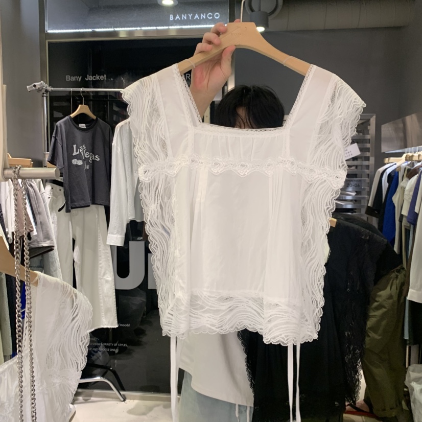 BANY ANCO韓國直郵女士新品26夏季時尚職業熱賣襯衫蕾絲衫BANY ANCO襯衫/蕾絲衫圖色1