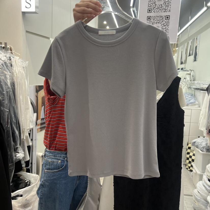 OURS韓國代購女裝新款26夏季時尚熱賣26春夏人氣休閑推薦T恤OURST恤圖色5