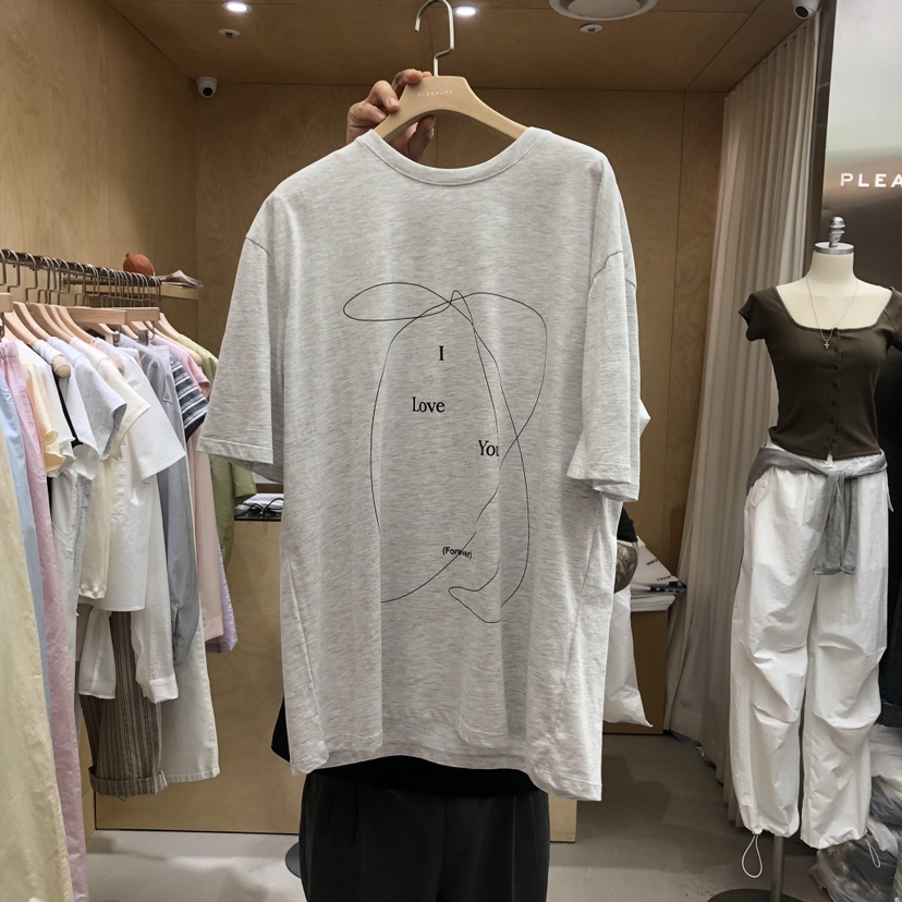 PLEASURE韓國直郵女裝新品熱賣休閑職業時尚26春夏26夏季T恤PLEASURET恤圖色2
