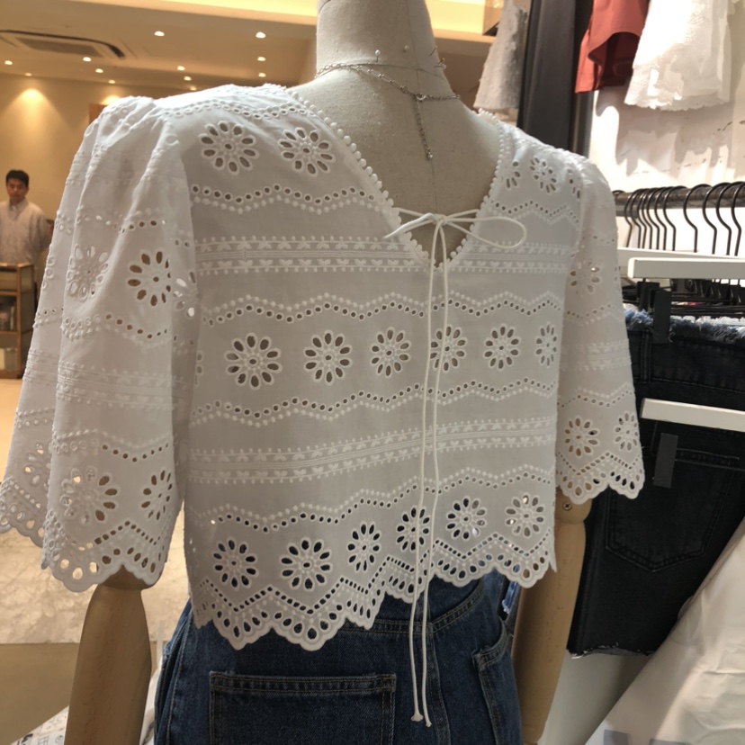 OZ韓國代購女士新品休閑熱賣26春夏職業推薦人氣襯衫蕾絲衫OZ.ounce襯衫/蕾絲衫