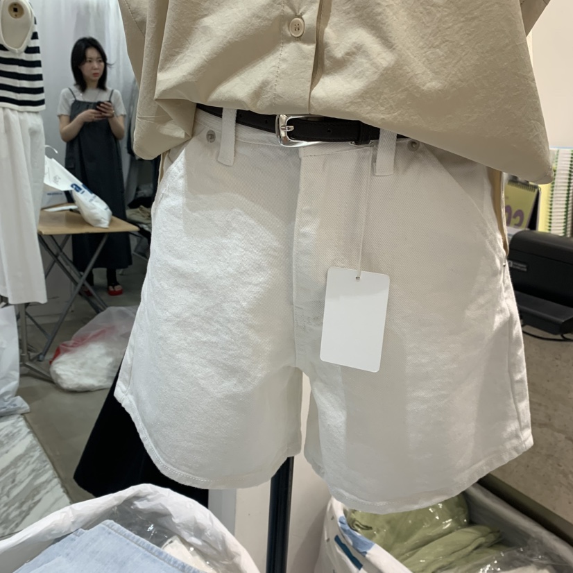 MOI-A韓國代購女士新款休閑職業26春夏短褲不含腰帶提花MOI-A短褲圖色4