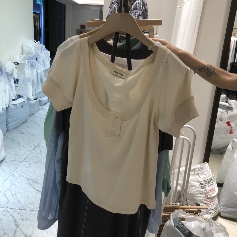 RAWROW韓國直郵女士新款休閑26夏季時尚26春夏熱賣職業T恤RAWROWT恤圖色2