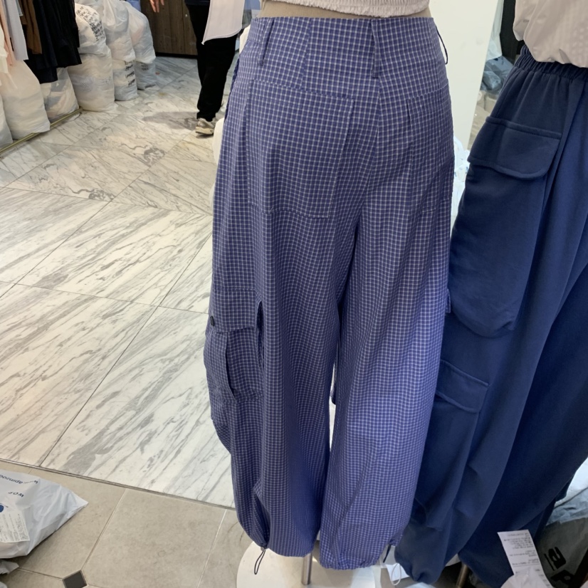 VIRKIN東大門實拍韓國女士新品26夏季推薦休閑休閑褲格子VIRKIN休閑褲