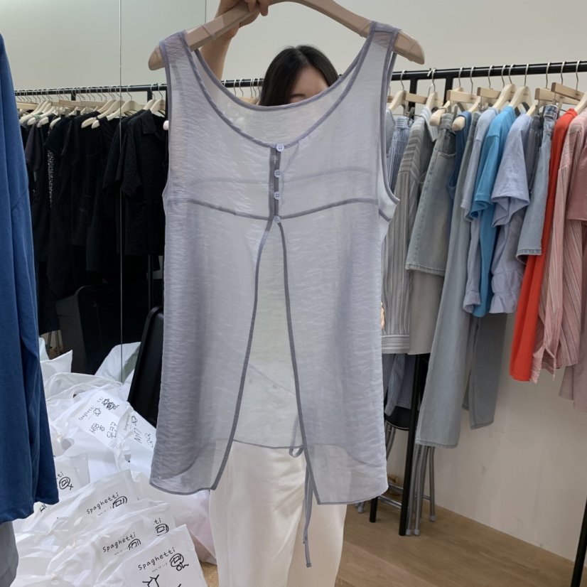 SPAGHETTI韓國東大門代購女裝新款推薦熱賣職業時尚吊帶背心spaghetti吊帶/背心圖色2