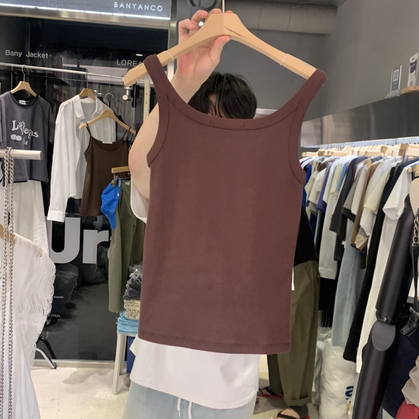 BANY ANCO東大門實拍韓國女士新款時尚熱賣26春夏吊帶背心BANY ANCO吊帶/背心