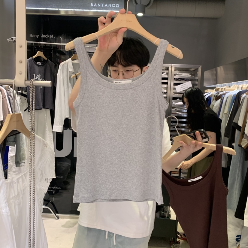 BANY ANCO東大門實拍韓國女士新款時尚熱賣26春夏吊帶背心BANY ANCO吊帶/背心圖色2
