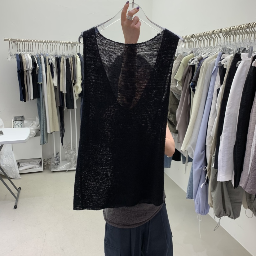 PADO韓國東大門代購女士新品人氣熱賣26春夏馬甲不含內搭深VPADO馬甲圖色2