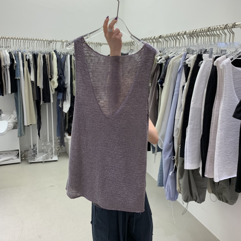 PADO韓國東大門代購女士新品人氣熱賣26春夏馬甲不含內搭深VPADO馬甲圖色3