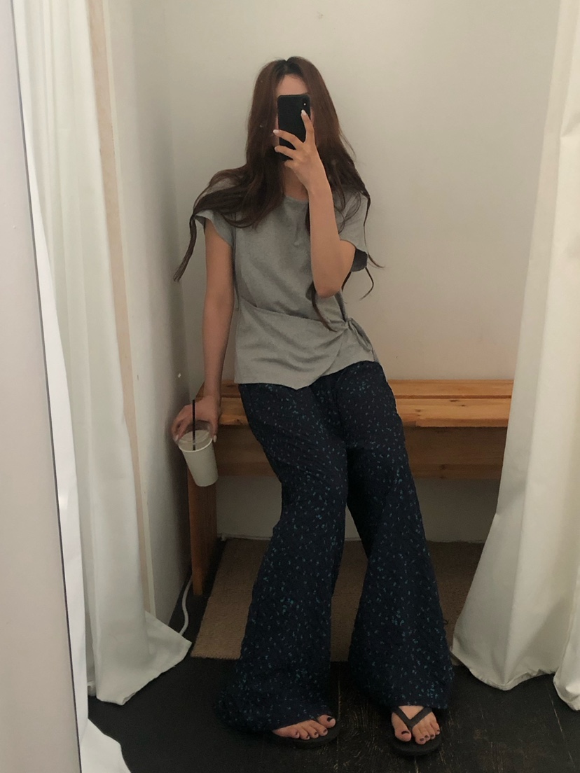 ONDO-P韓國直郵女裝新品26春夏推薦熱賣休閑職業休閑褲花朵ONDO-P休閑褲