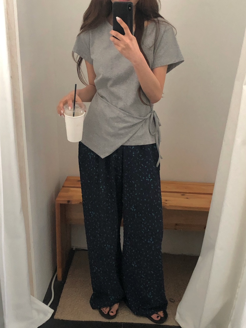 ONDO-P韓國直郵女裝新品26春夏推薦熱賣休閑職業休閑褲花朵ONDO-P休閑褲