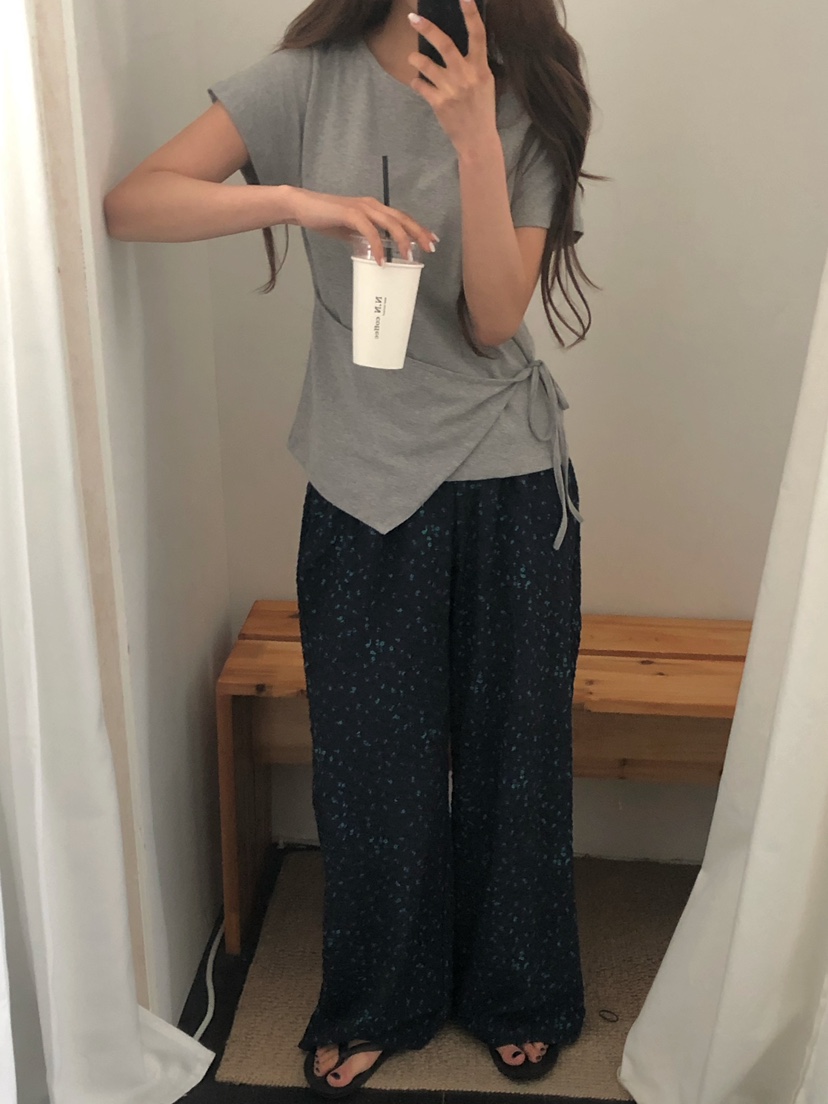 ONDO-P韓國直郵女裝新品26春夏推薦熱賣休閑職業休閑褲花朵ONDO-P休閑褲