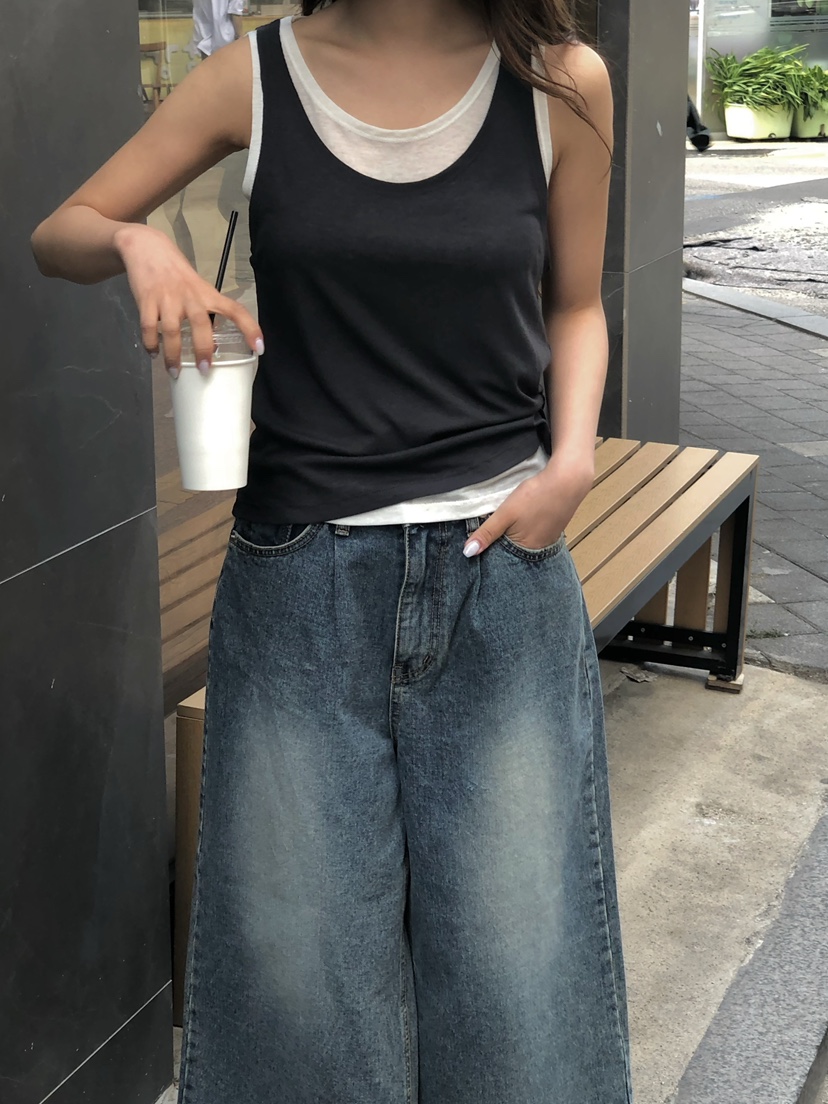 ONDO-P韓國直郵實拍女士新品休閑26春夏吊帶背心柔軟雙層ONDO-P吊帶/背心