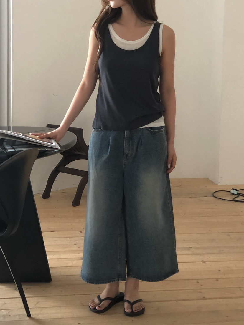 ONDO-P韓國直郵實拍女士新品休閑26春夏吊帶背心柔軟雙層ONDO-P吊帶/背心