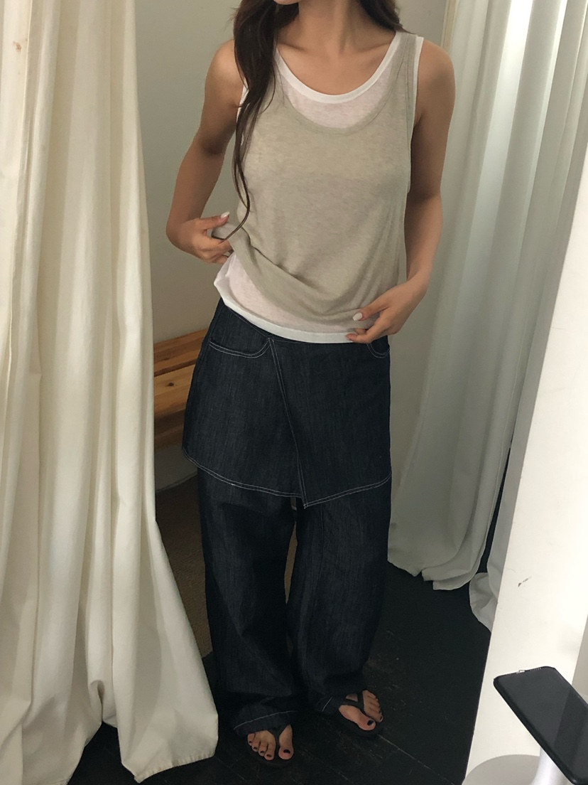 ONDO-P韓國直郵實拍女士新品休閑26春夏吊帶背心柔軟雙層ONDO-P吊帶/背心