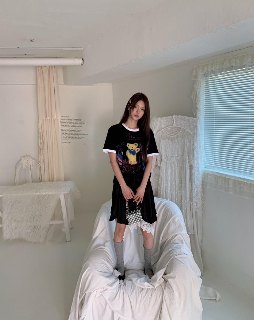 MAISONDEGLORY韓國直郵女裝新款熱賣26春夏裙褲不對稱緞面MAISON DE GLORY裙褲