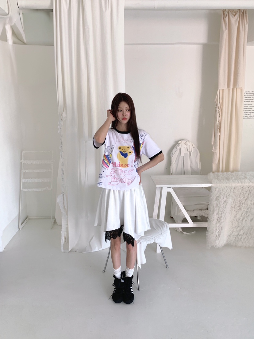 MAISONDEGLORY韓國直郵女裝新款熱賣26春夏裙褲不對稱緞面MAISON DE GLORY裙褲圖色2