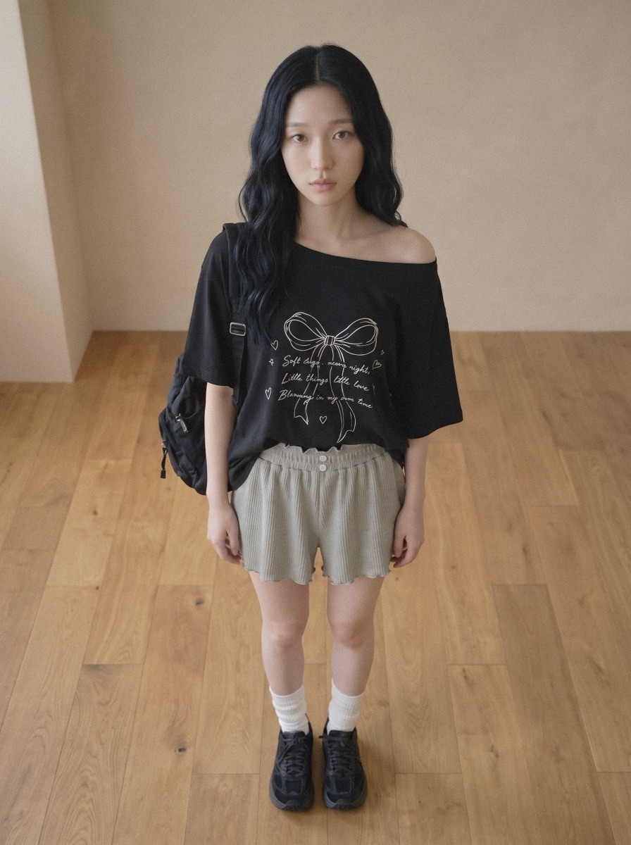 BEFORE SUNRISE韓國直郵女裝新款推薦時尚人氣26春夏T恤絲帶BEFORE SUNRISET恤