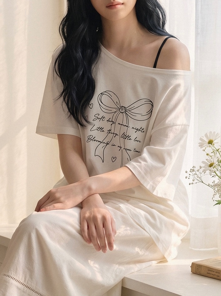 BEFORE SUNRISE韓國直郵女裝新款推薦時尚人氣26春夏T恤絲帶BEFORE SUNRISET恤