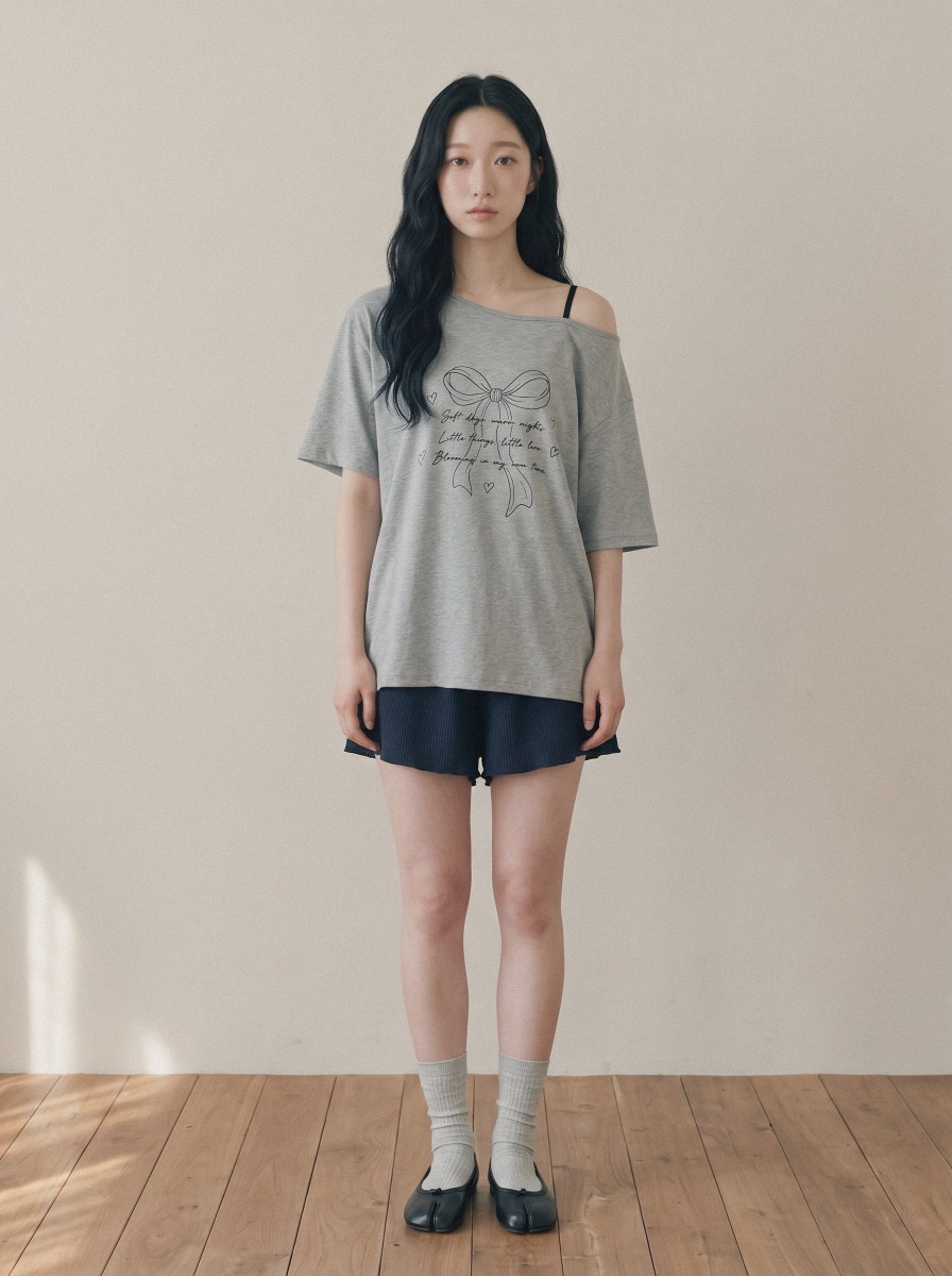 BEFORE SUNRISE韓國直郵女裝新款推薦時尚人氣26春夏T恤絲帶BEFORE SUNRISET恤