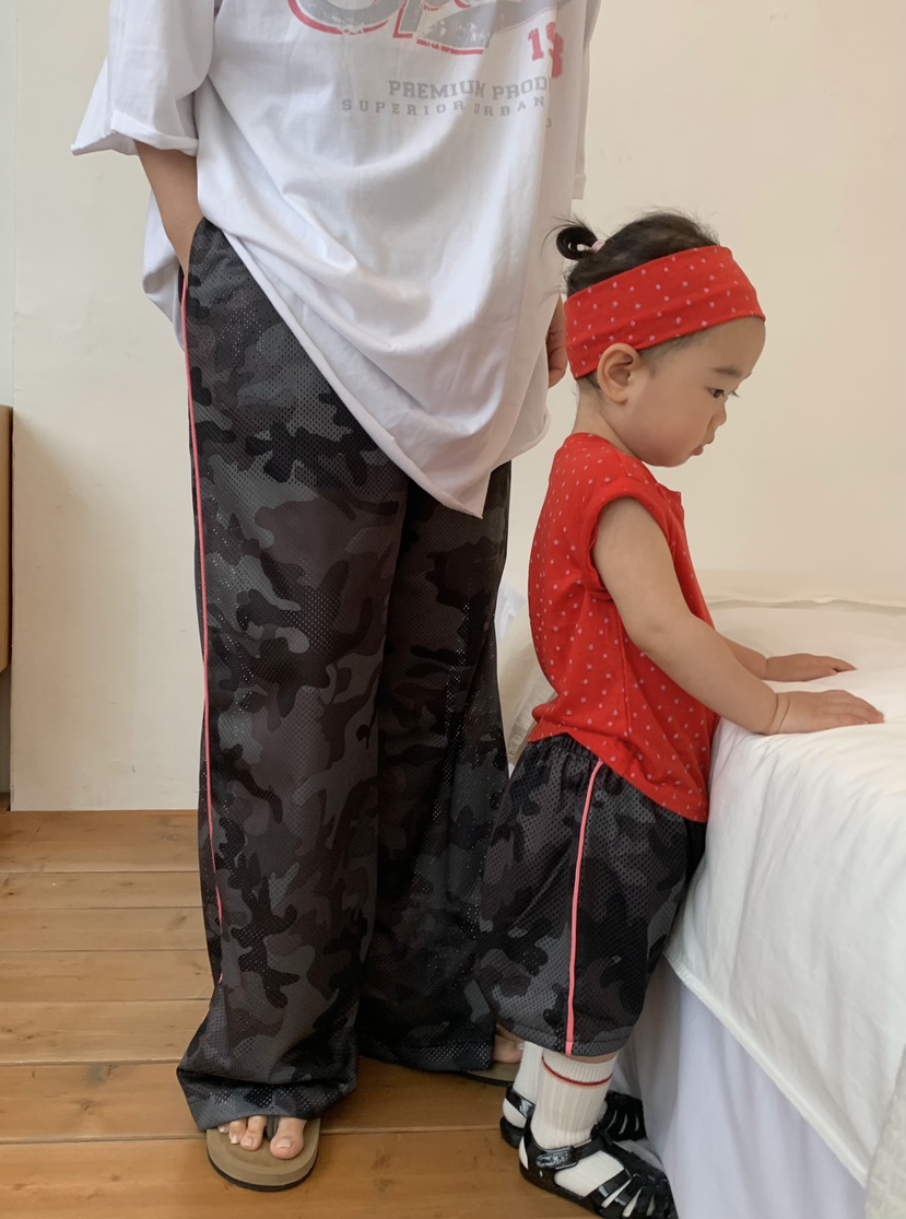 THE LINE-Q韓國東大門直郵女士新款熱賣職業短褲迷彩童裝THE LINE-Q短褲