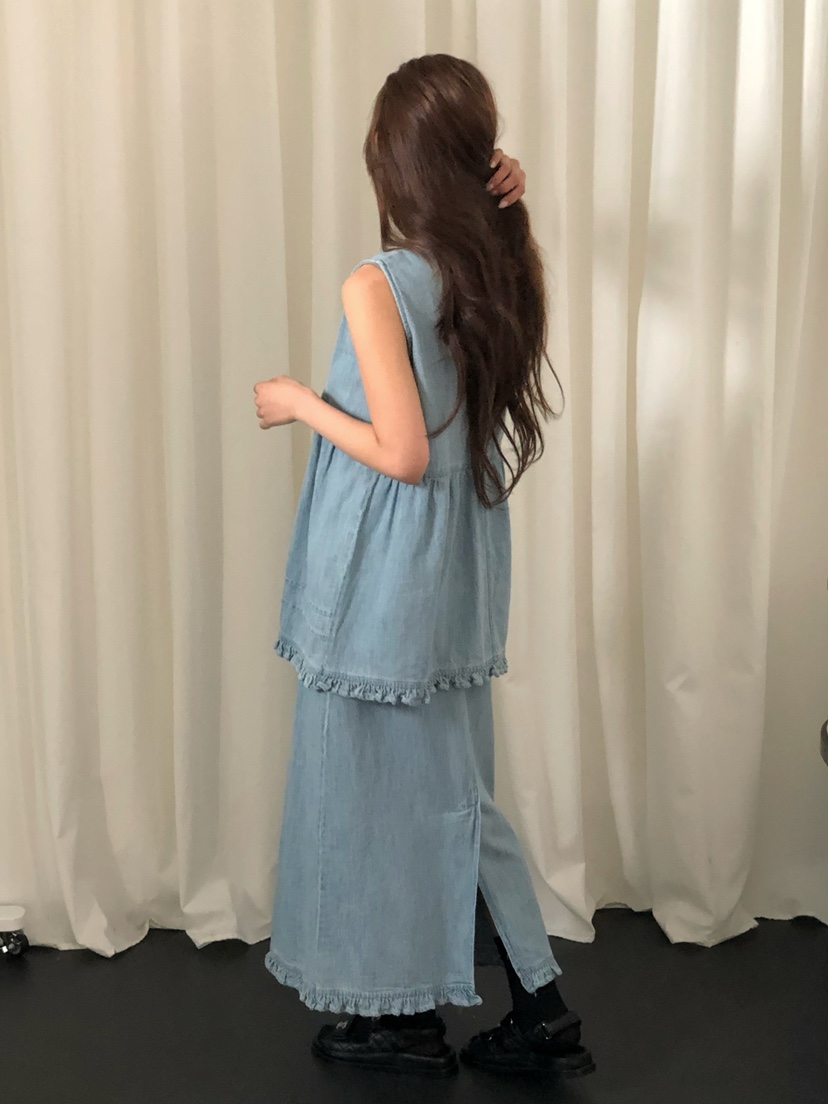 ONDO-P韓國代購女士新品26春夏時尚人氣推薦吊帶背心荷葉邊ONDO-P吊帶/背心