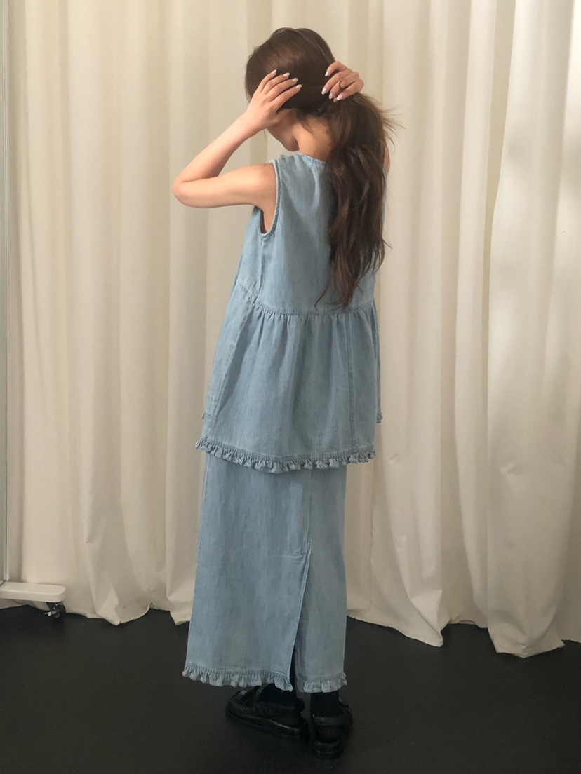 ONDO-P韓國代購女士新品26春夏時尚人氣推薦吊帶背心荷葉邊ONDO-P吊帶/背心