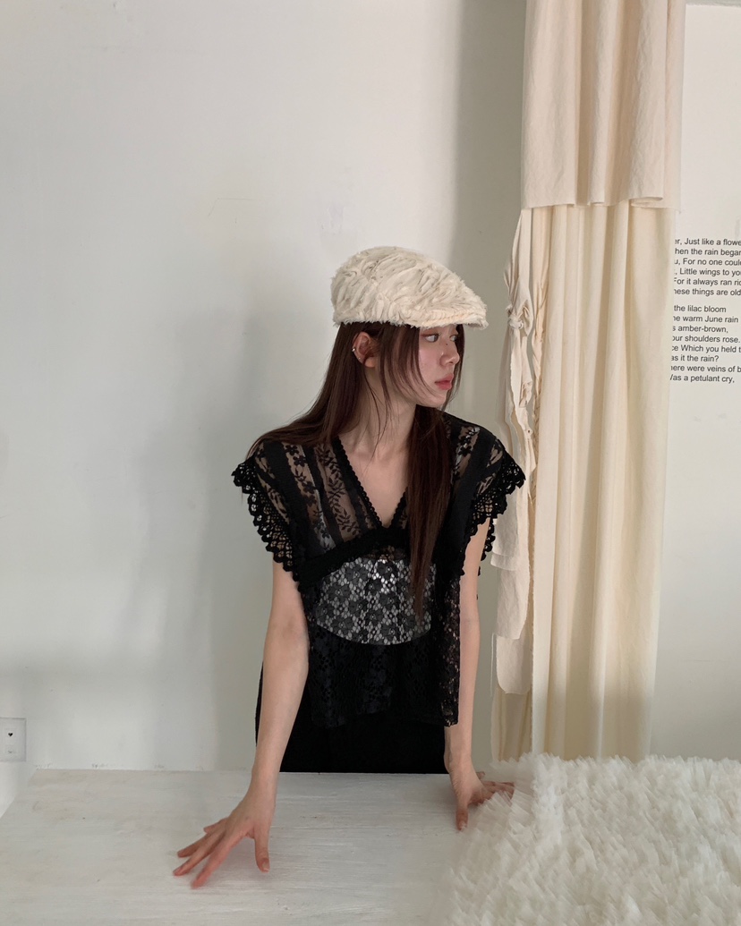MAISONDEGLORY韓國代購女裝新款推薦熱賣26春夏襯衫蕾絲衫蕾絲MAISON DE GLORY襯衫/蕾絲衫