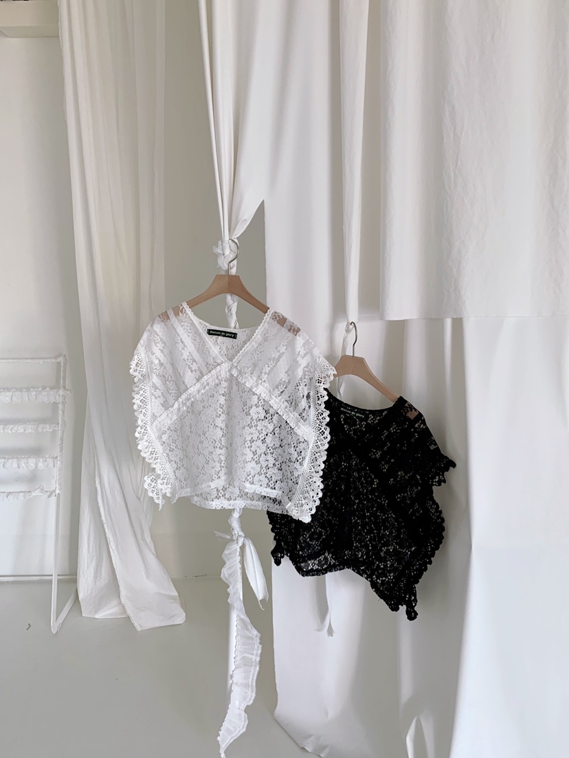 MAISONDEGLORY韓國代購女裝新款推薦熱賣26春夏襯衫蕾絲衫蕾絲MAISON DE GLORY襯衫/蕾絲衫