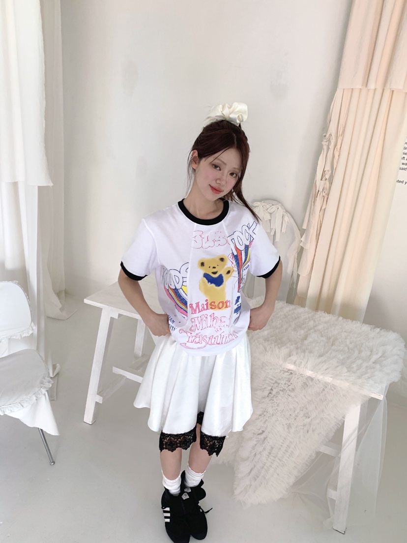 MAISONDEGLORY韓國東大門直郵女裝新品推薦時尚26夏季T恤復古MAISON DE GLORYT恤