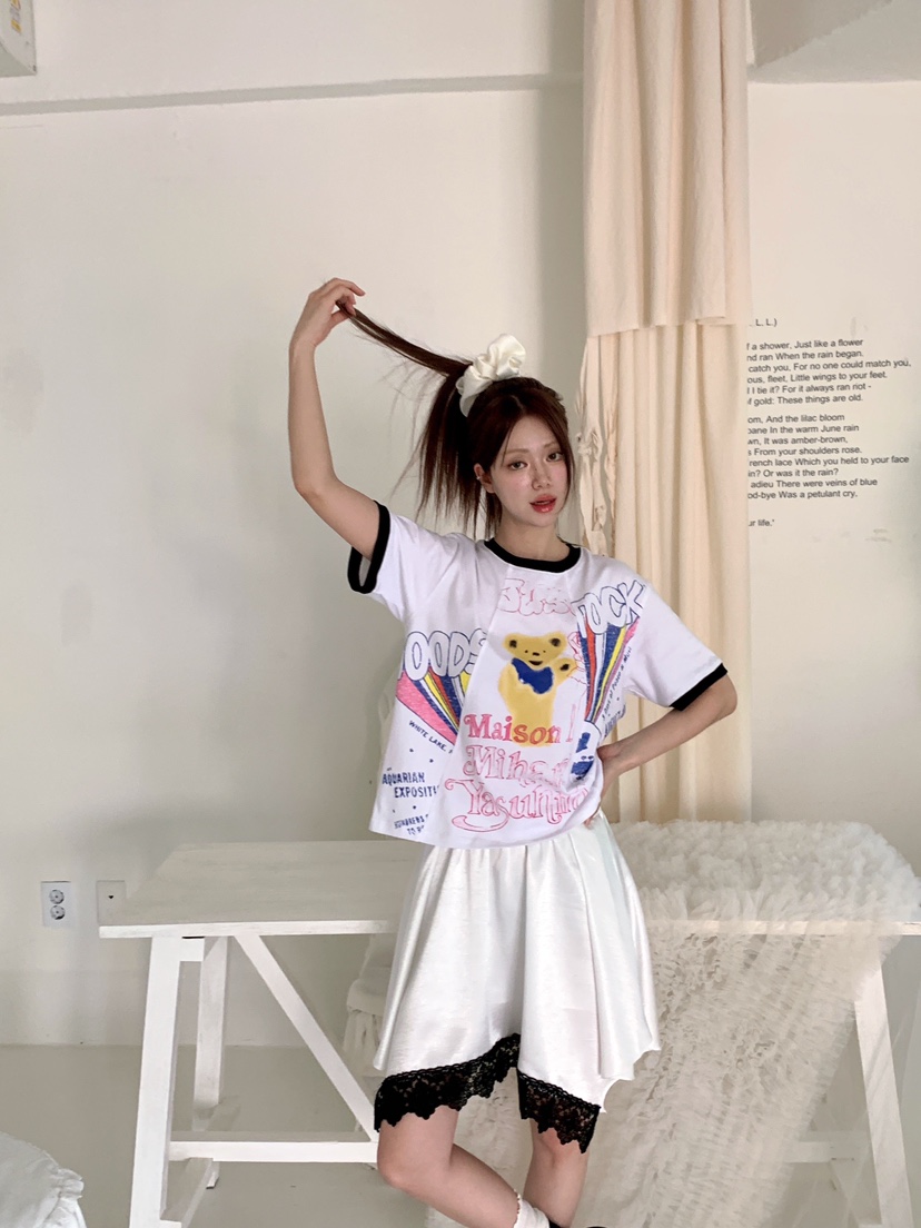 MAISONDEGLORY韓國東大門直郵女裝新品推薦時尚26夏季T恤復古MAISON DE GLORYT恤
