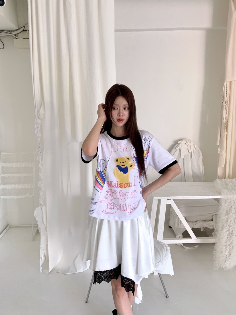 MAISONDEGLORY韓國東大門直郵女裝新品推薦時尚26夏季T恤復古MAISON DE GLORYT恤