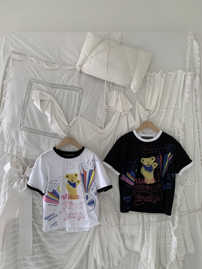 MAISONDEGLORY韓國東大門直郵女裝新品推薦時尚26夏季T恤復古MAISON DE GLORYT恤