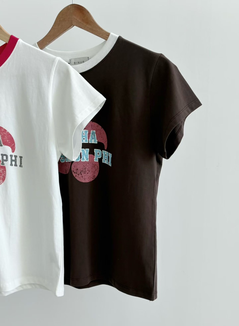 BINUS韓國直郵女裝新款職業熱賣26夏季時尚推薦人氣休閑T恤BINUST恤