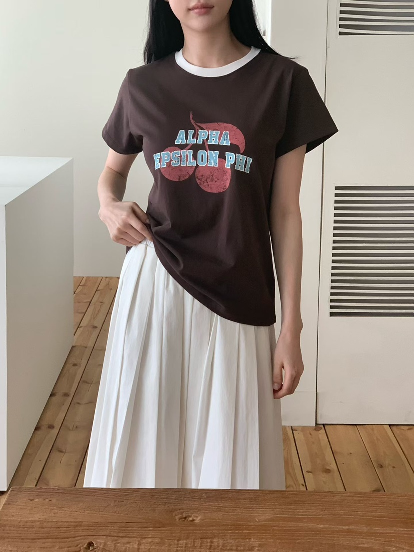 BINUS韓國直郵女裝新款職業熱賣26夏季時尚推薦人氣休閑T恤BINUST恤圖色2