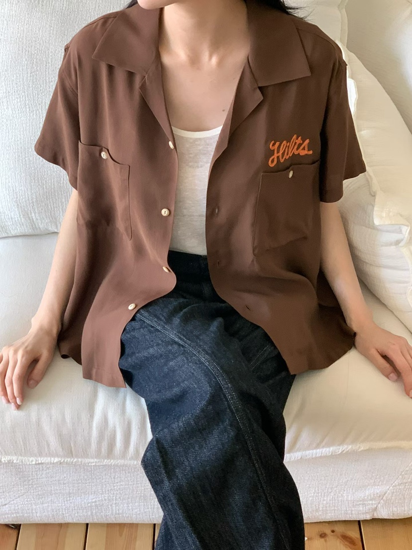 BINUS韓國東大門代購女士新品26春夏26夏季襯衫蕾絲衫刺繡BINUS襯衫/蕾絲衫