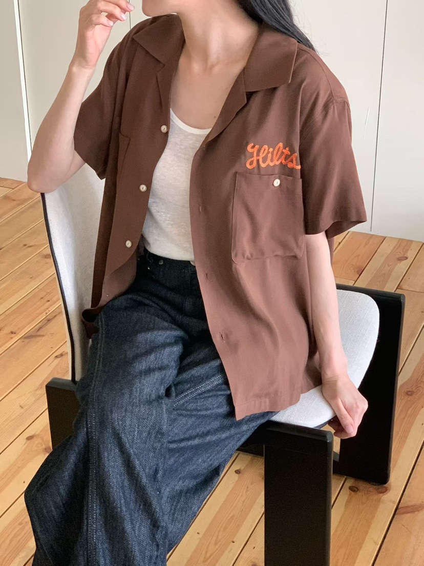 BINUS韓國東大門代購女士新品26春夏26夏季襯衫蕾絲衫刺繡BINUS襯衫/蕾絲衫