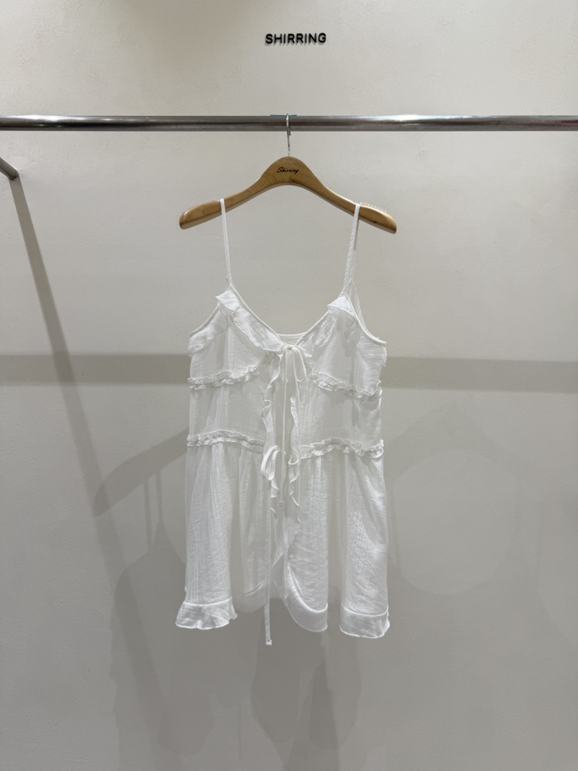 SHIRRING韓國直郵實拍女裝新款熱賣休閑推薦職業吊帶背心SHIRRING吊帶/背心圖色1
