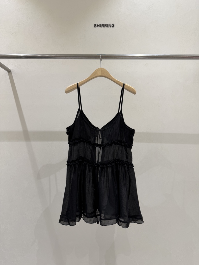 SHIRRING韓國直郵實拍女裝新款熱賣休閑推薦職業吊帶背心SHIRRING吊帶/背心圖色2