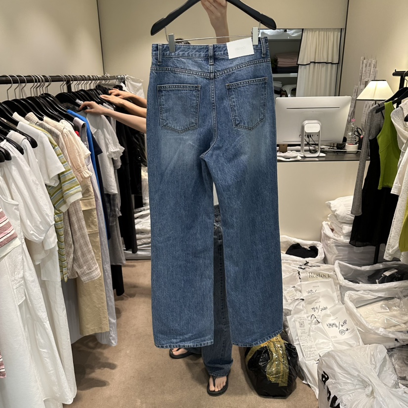 RE STOCK韓國東大門代購女士新款26夏季推薦熱賣26春夏牛仔褲RE STOCK牛仔褲
