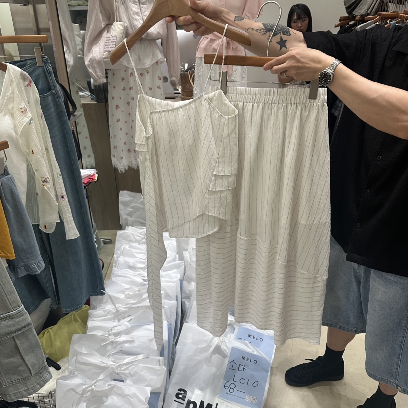 MELO韓國東大門直郵女士新品推薦職業休閑26夏季套裝兩件套MELO套裝