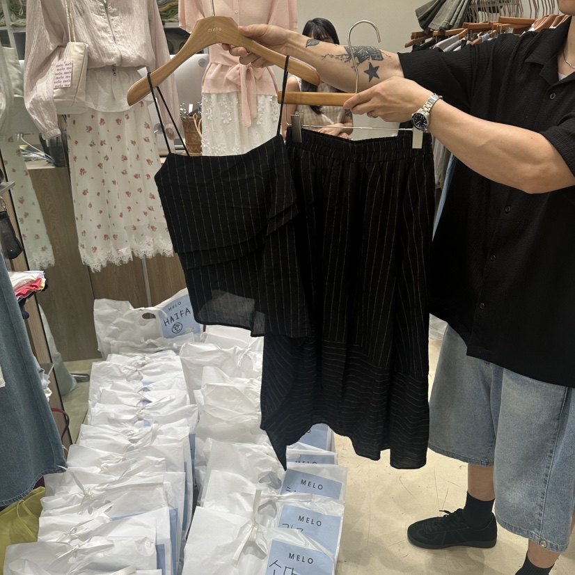 MELO韓國東大門直郵女士新品推薦職業休閑26夏季套裝兩件套MELO套裝圖色2