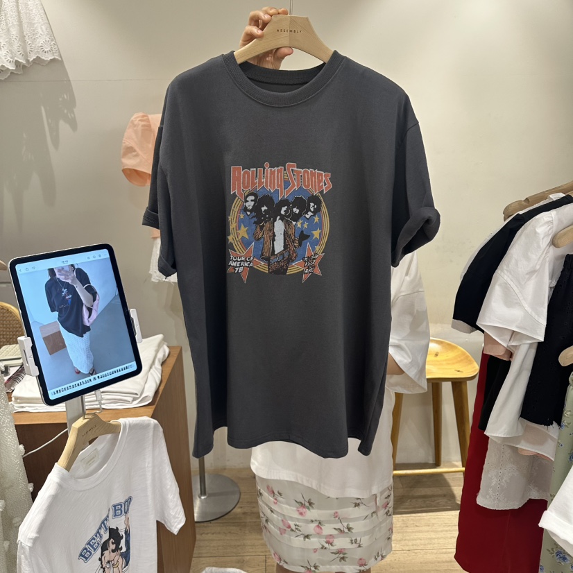 ASSEMBLY韓國直郵實拍女士新品26夏季推薦26春夏熱賣人氣T恤ASSEMBLYT恤圖色2