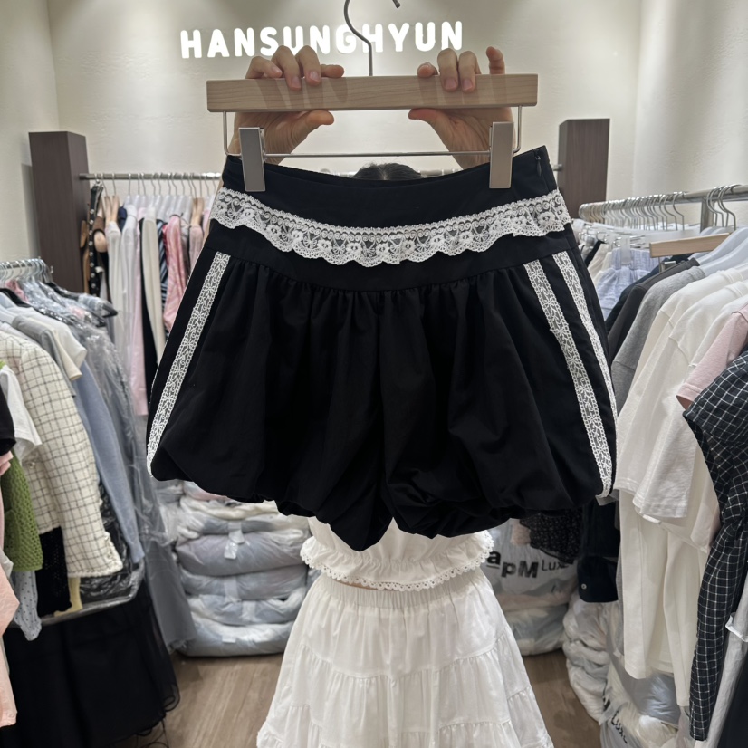 HANSUNGHYUN韓國直郵女裝新款職業26春夏休閑時尚短褲蕾絲HANSUNGHYUN短褲圖色1