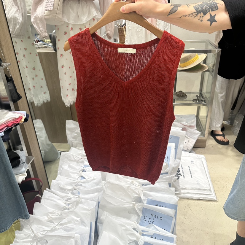 MELO韓國直郵實拍女士新款26夏季職業人氣時尚推薦吊帶背心MELO吊帶/背心圖色4