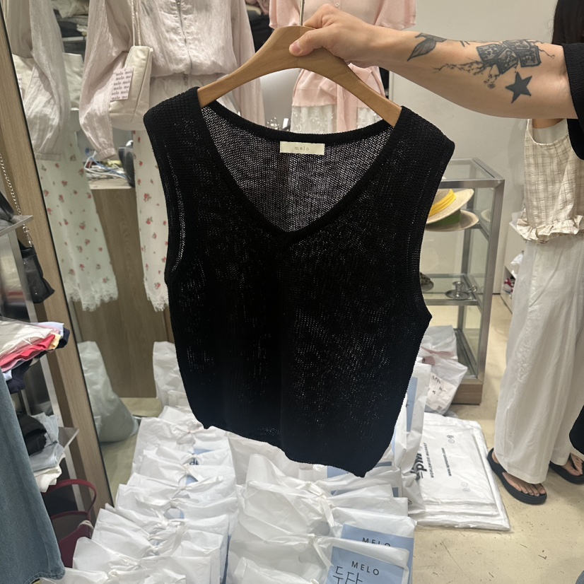 MELO韓國直郵實拍女士新款26夏季職業人氣時尚推薦吊帶背心MELO吊帶/背心圖色5
