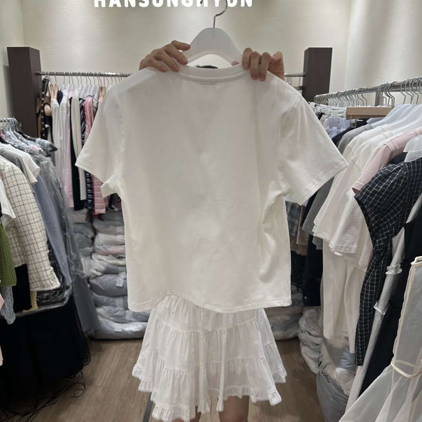 HANSUNGHYUN韓國東大門代購女裝新款26夏季T恤泰迪熊純棉HANSUNGHYUNT恤