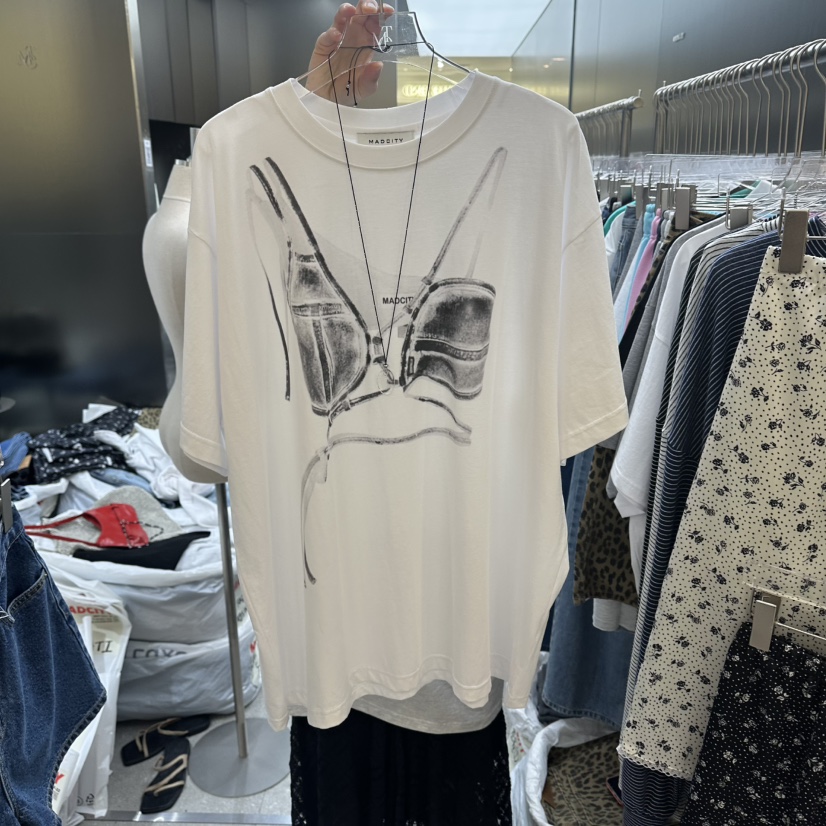 MADCITY/SAGAFURS韓國直郵女裝新款休閑職業T恤不含項鏈MADCITY/SAGAFURST恤圖色1白色