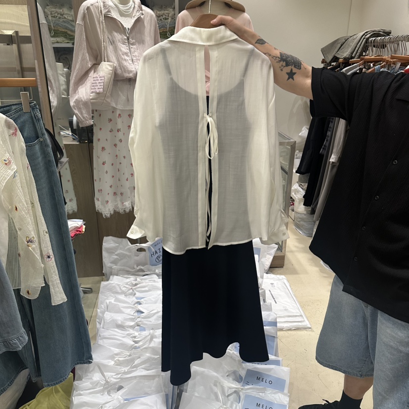 MELO東大門實拍韓國女士新款26春夏休閑推薦套裝系帶套裝MELO套裝