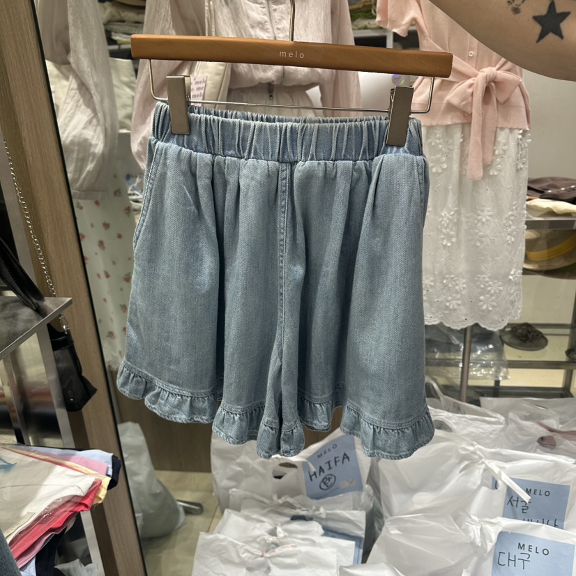 MELO韓國直郵女裝新款推薦人氣職業26春夏熱賣時尚休閑短褲MELO短褲圖色1淺色